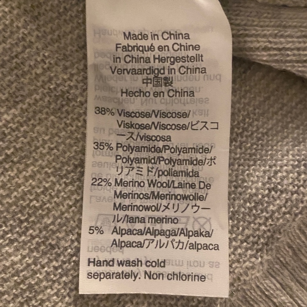 Madewell Light Grey Scoop Neck Alpaca & Wool Blend Sweater - Picture 11 of 12